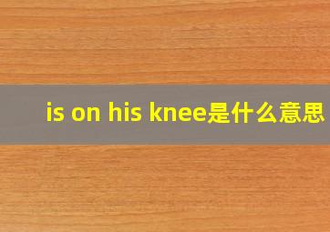 is on his knee是什么意思